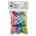 Savvy Tabby ST Knit Mice, Synthetic Fur Mice and ball 12 Pk SA392072